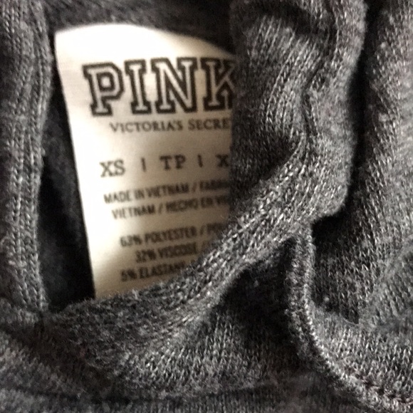 Pink sweatshirt charcoal gray oversized XS good condition - Picture 3 of 3